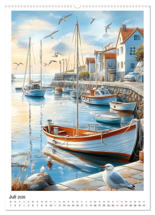 Produktbild: Maritimes Leben im Hafen (Wandkalender 2026 DIN A2 hoch), CALVENDO Monatskalender