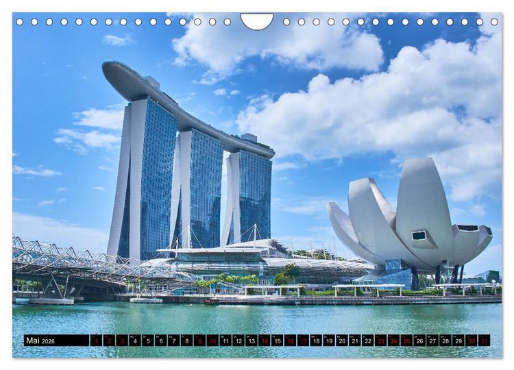 Produktbild: Singapur - Tradition trifft Moderne (Wandkalender 2026 DIN A4 quer), CALVENDO Monatskalender