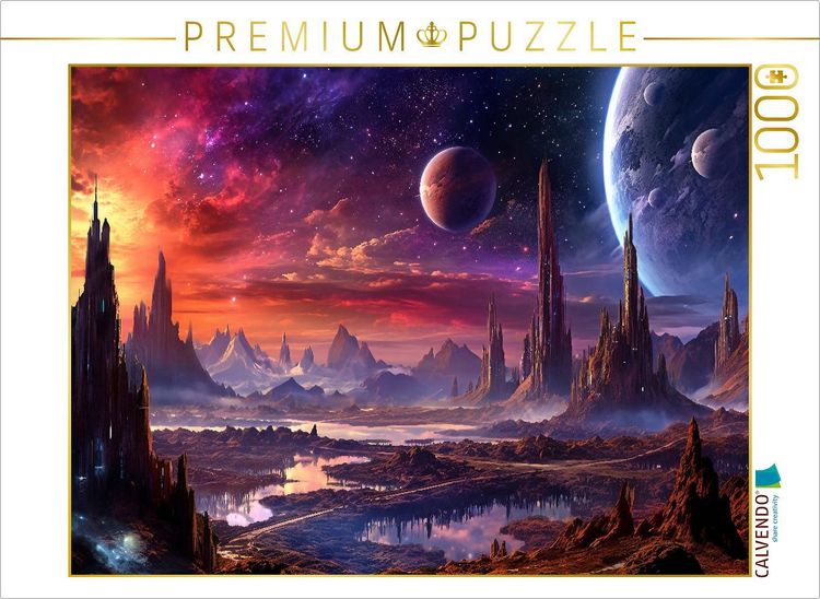 Produktbild: CALVENDO Puzzle Science Fiction - Reise zu fremden Planeten - Andromeda | 1000 Teile Lege-Gr&ouml;&szlig;e 64x48cm Foto-Puzzle f&uuml;r gl&uuml;ckliche Stunden