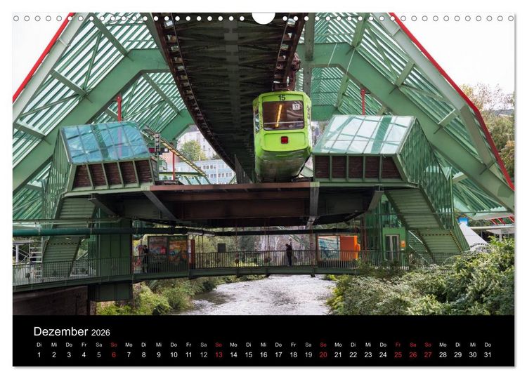 Produktbild: Die Wuppertaler Schwebebahn (Wandkalender 2026 DIN A3 quer), CALVENDO Monatskalender