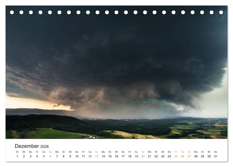Produktbild: Faszination Gewitter (Tischkalender 2026 DIN A5 quer), CALVENDO Monatskalender