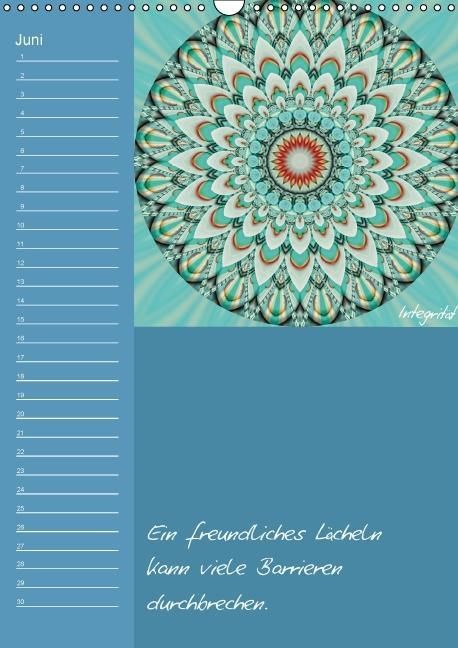 Produktbild: Mandala - Spiegel der Seele / immerw&auml;hrender Geburtstagskalender (Wandkalender immerw&auml;hrend DIN A3 hoch)