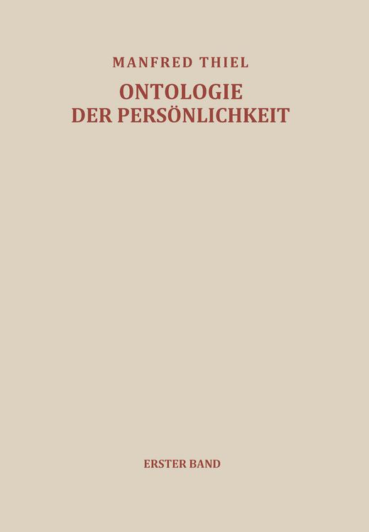 Produktbild: Versuch einer Ontologie der Pers&ouml;nlichkeit