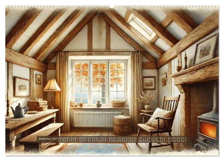 Produktbild: Im kleinen Cottage (hochwertiger Premium Wandkalender 2027 DIN A2 quer), Kunstdruck in Hochglanz