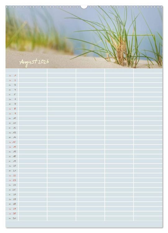 Produktbild: Kleine Sand-Sch&ouml;nheiten / Familienplaner (hochwertiger Premium Wandkalender 2026 DIN A2 hoch), Kunstdruck in Hochglanz