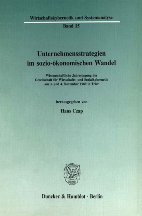 Produktbild: Unternehmensstrategien im sozio-&ouml;konomischen Wandel.