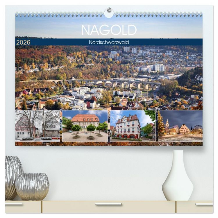 Produktbild: Nagold (hochwertiger Premium Wandkalender 2026 DIN A2 quer), Kunstdruck in Hochglanz