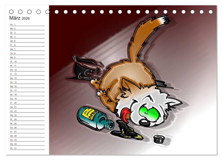 Produktbild: Alles f&uuml;r die Katz! Lustiger Katzen-Planer (Tischkalender 2026 DIN A5 quer), CALVENDO Monatskalender