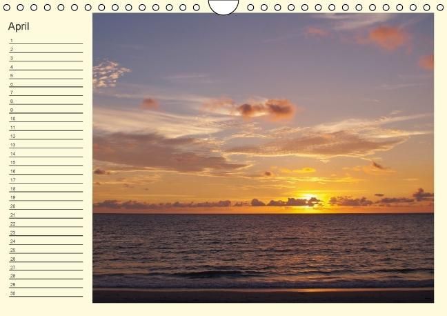 Produktbild: Colours by the sea / Birthday Calendar / UK-Version (Wall Calendar perpetual DIN A4 Landscape)