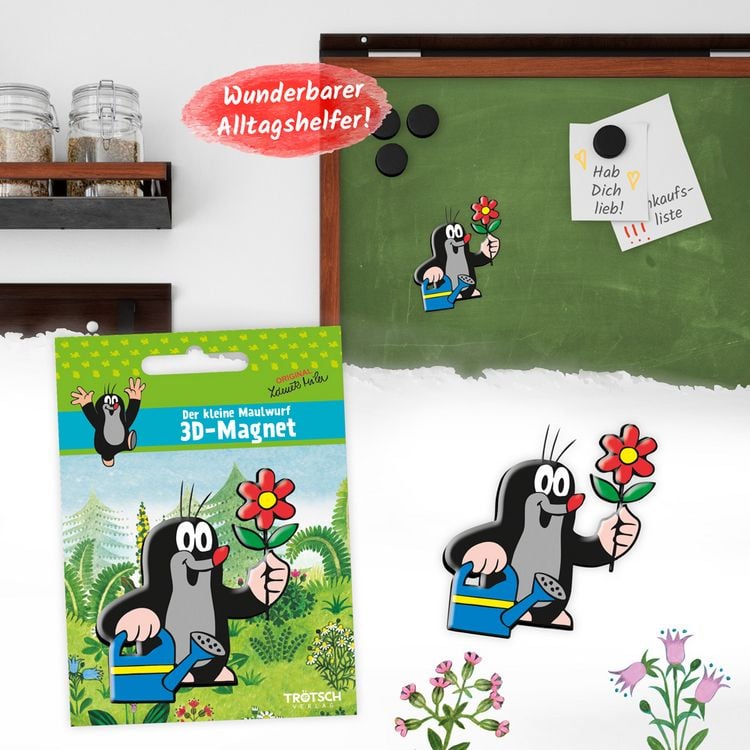 Produktbild: Tr&ouml;tsch Der kleine Maulwurf 3D Magnet Gie&szlig;kanne