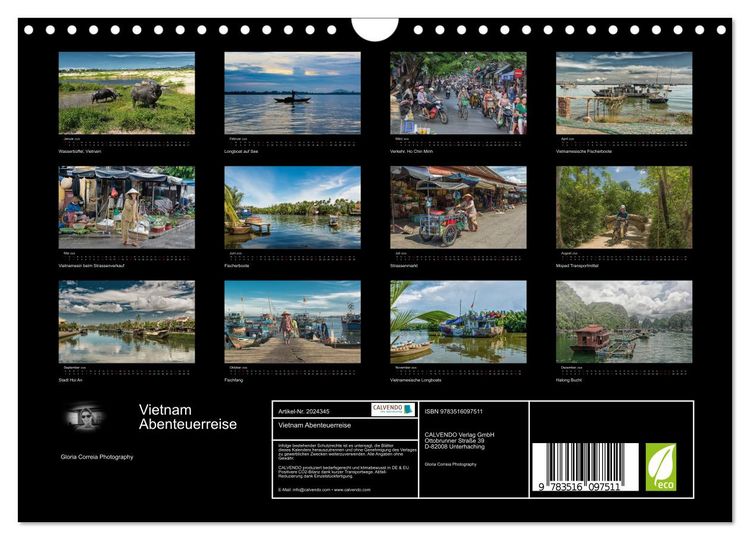 Produktbild: Vietnam Abenteuerreise (Wandkalender 2026 DIN A4 quer), CALVENDO Monatskalender
