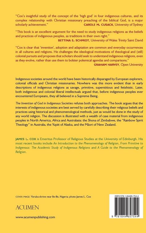 Produktbild: The Invention of God in Indigenous Societies