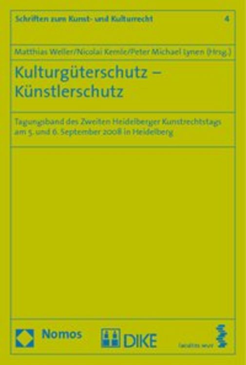 Produktbild: Kulturg&uuml;terschutz - K&uuml;nstlerschutz