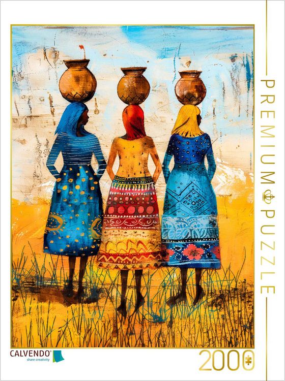 Produktbild: CALVENDO Puzzle Drei afrikanische Frau auf dem Heimweg | 2000 Teile Lege-Gr&ouml;&szlig;e 90x67cm Foto-Puzzle f&uuml;r gl&uuml;ckliche Stunden