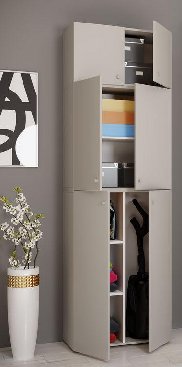 Produktbild: Holz Besenschrank Staubsauger Putzschrank Lona A