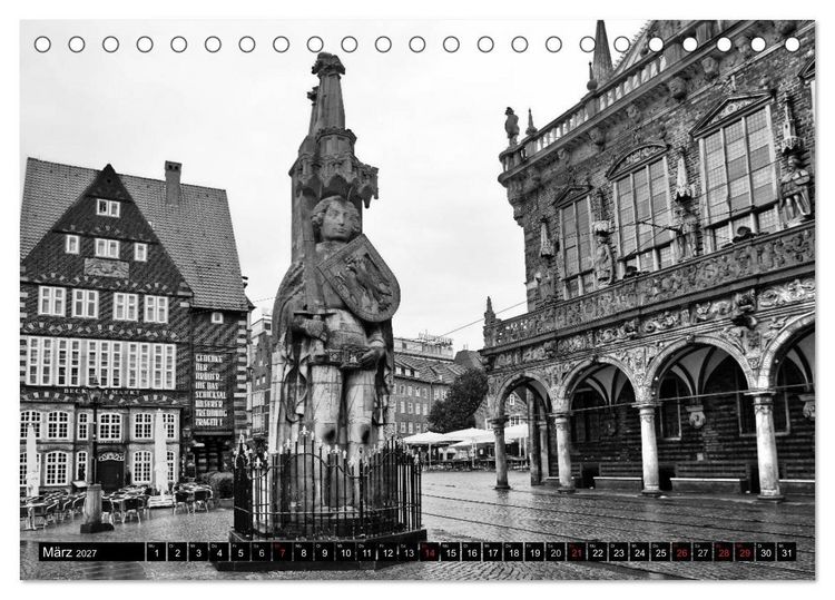 Produktbild: Historisches Bremen (Tischkalender 2027 DIN A5 quer), CALVENDO Monatskalender