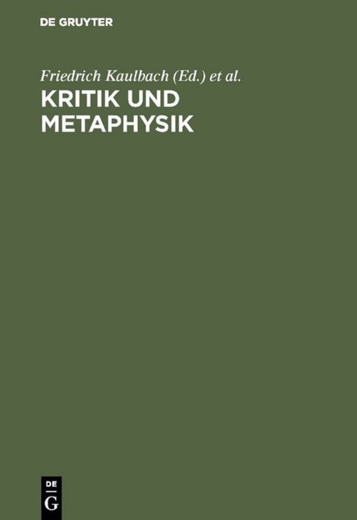 Produktbild: Kritik und Metaphysik