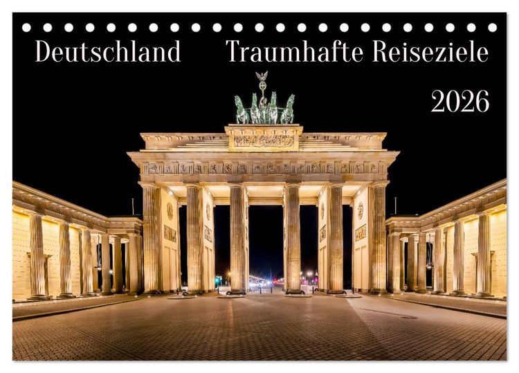 Produktbild: Deutschland - Traumhafte Reiseziele (Tischkalender 2026 DIN A5 quer), CALVENDO Monatskalender