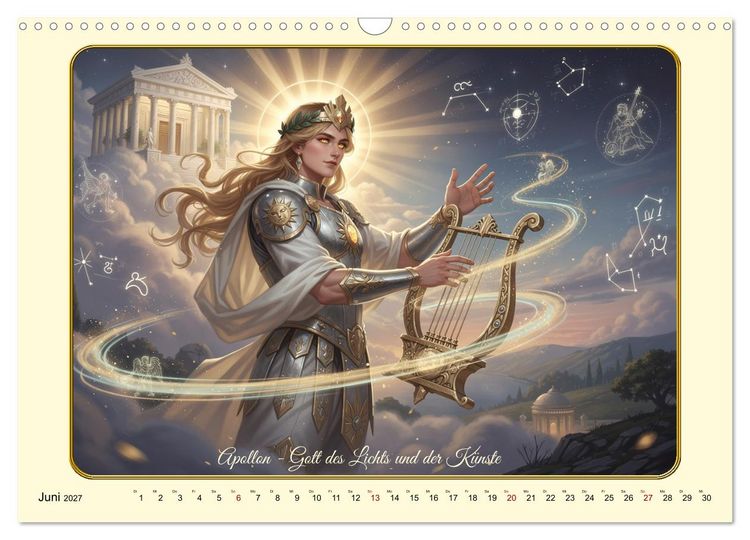 Produktbild: Griechische Gottheiten des Guten (Wandkalender 2027 DIN A3 quer), CALVENDO Monatskalender