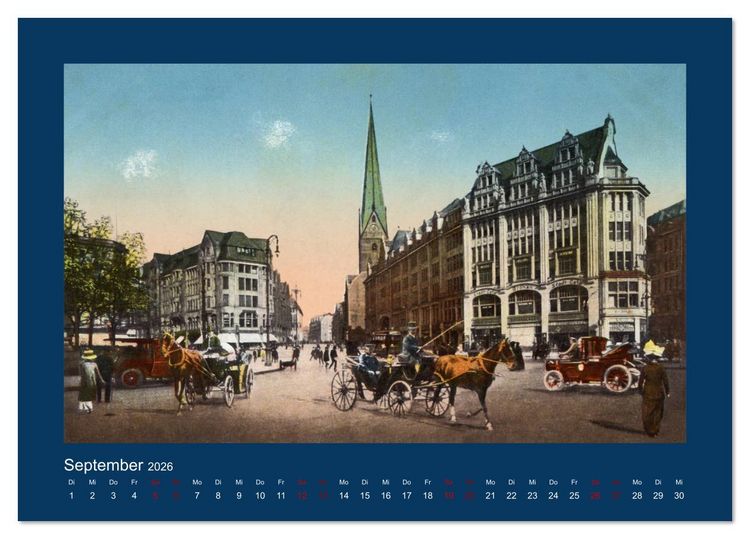 Produktbild: Lebendiges Hamburg von 1888 bis 1918 (Tischkalender 2026 DIN A5 quer), CALVENDO Monatskalender