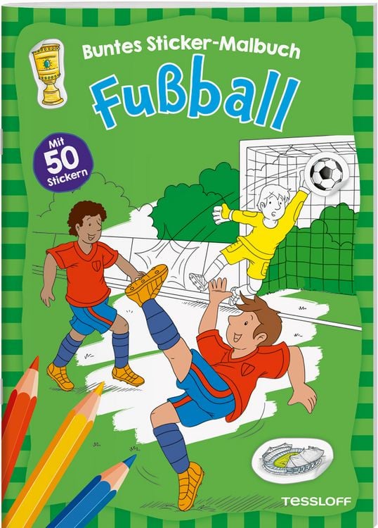 Produktbild: Fu&szlig;ball. Buntes Sticker-Malbuch