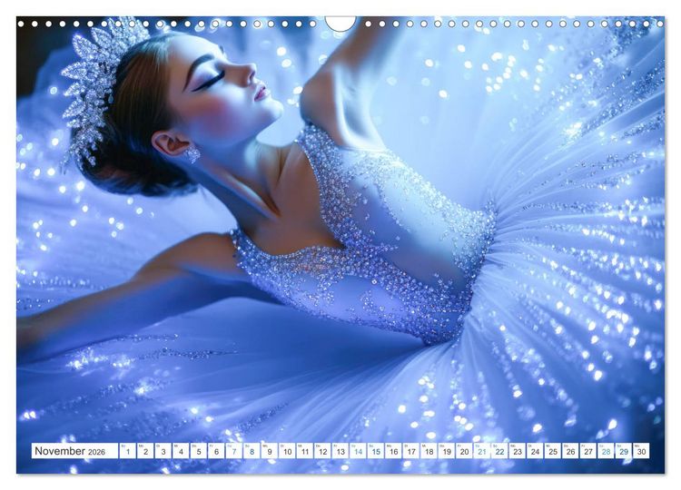 Produktbild: Ballerinas in Diamanten (Wandkalender 2026 DIN A3 quer), CALVENDO Monatskalender