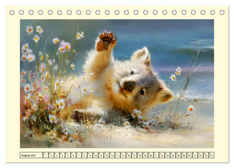 Produktbild: Wombats. Australiens liebenswerte Beuteltiere (Tischkalender 2027 DIN A5 quer), CALVENDO Monatskalender