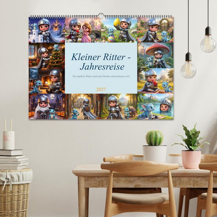 Produktbild: Kleiner Ritter - Jahresreise (Wandkalender 2027 DIN A2 quer), CALVENDO Monatskalender
