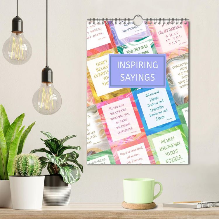 Produktbild: Inspiring sayings (Wall Calendar 2026 DIN A4 portrait), CALVENDO 12 Month Wall Calendar