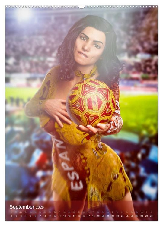 Produktbild: SEXY FUSSBALLFANS - DIE HEISSESTEN FAN-GIRLS DER WELT (hochwertiger Premium Wandkalender 2026 DIN A2 hoch), Kunstdruck in Hochglanz