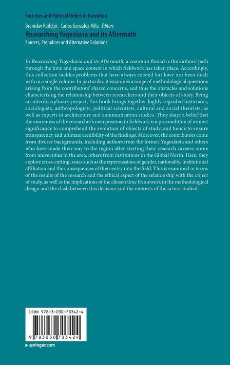 Produktbild: Researching Yugoslavia and its Aftermath