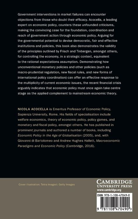 Produktbild: Rediscovering Economic Policy as a Discipline