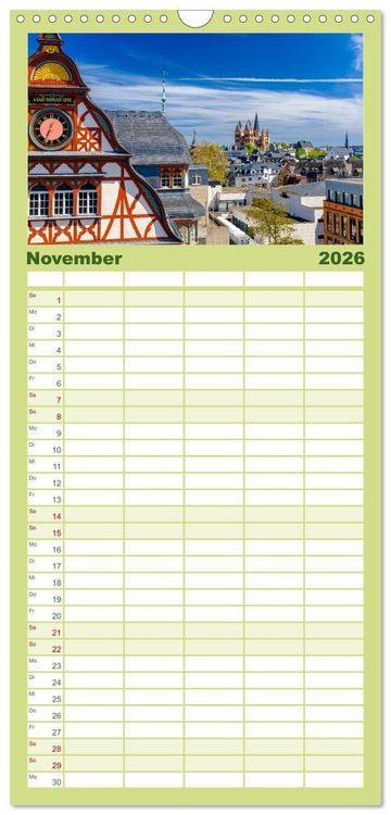 Produktbild: Familienplaner 2026 - Ein Blick auf Limburg an der Lahn mit 5 Spalten (Wandkalender, 21 x 45 cm) CALVENDO