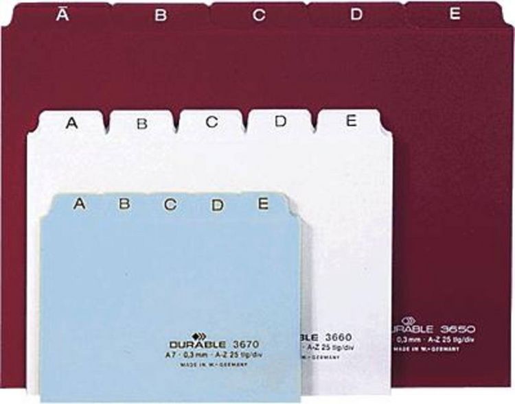 Produktbild: Leitregister A5 quer weiß A-Z