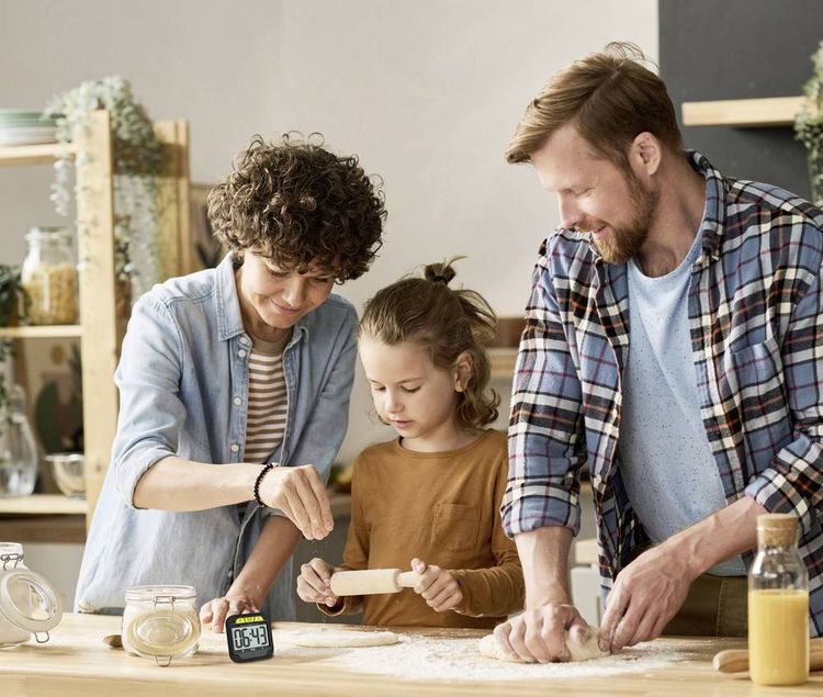 Produktbild: TFA Dostmann Digitaler Timer und Stoppuhr mit gro&szlig;en Ziffern Timer Schwarz digital