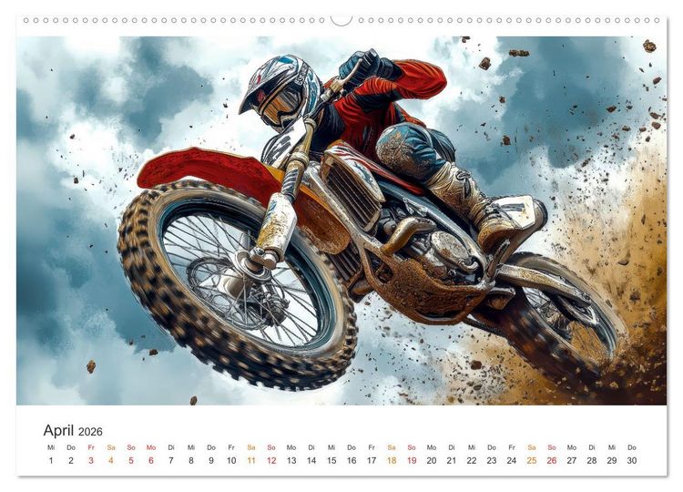 Produktbild: Motocross - Highspeed durch das Jahr (hochwertiger Premium Wandkalender 2026 DIN A2 quer), Kunstdruck in Hochglanz