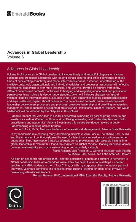 Produktbild: Advances in Global Leadership