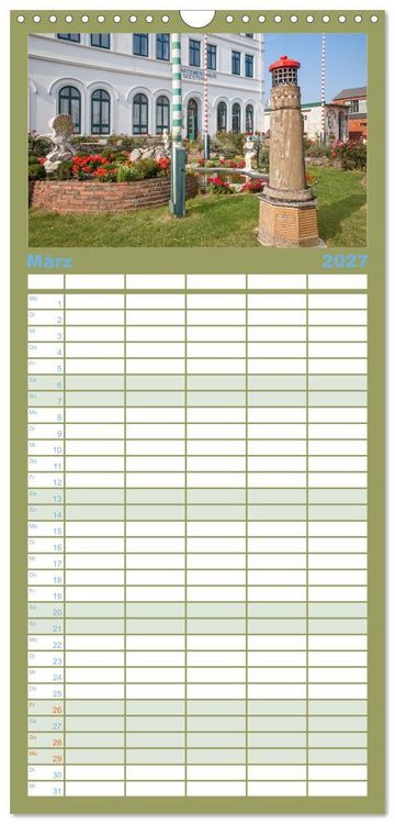 Produktbild: Familienplaner 2027 - Moin Borkum mit 5 Spalten (Wandkalender, 21 x 45 cm) CALVENDO
