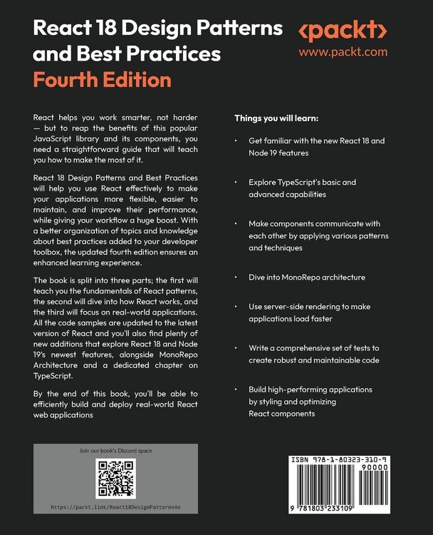 Produktbild: React 18 Design Patterns and Best Practices - Fourth Edition
