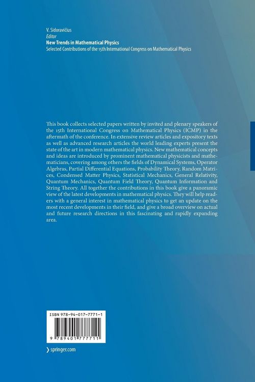 Produktbild: New Trends in Mathematical Physics