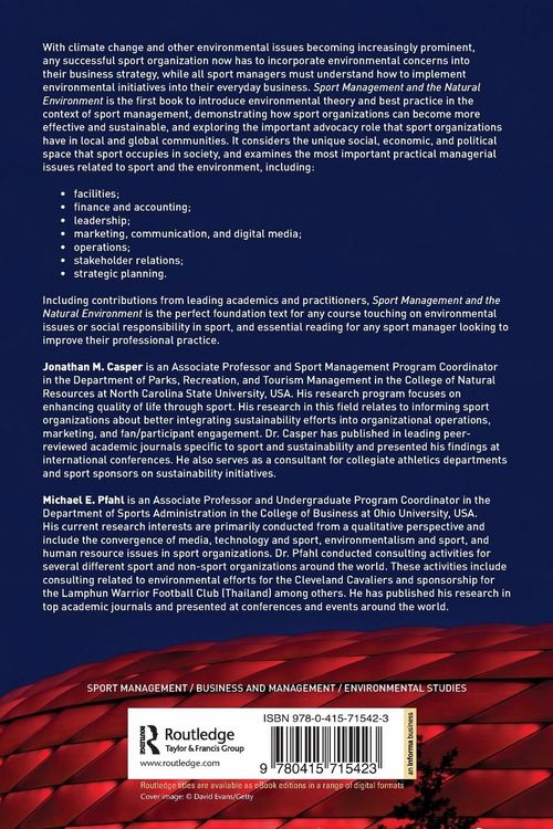 Produktbild: Sport Management and the Natural Environment