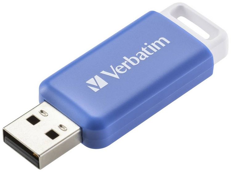 Produktbild: Verbatim V DataBar USB 2.0 Drive USB-Stick 64GB Blau 49455 USB-A (USB 2.0)