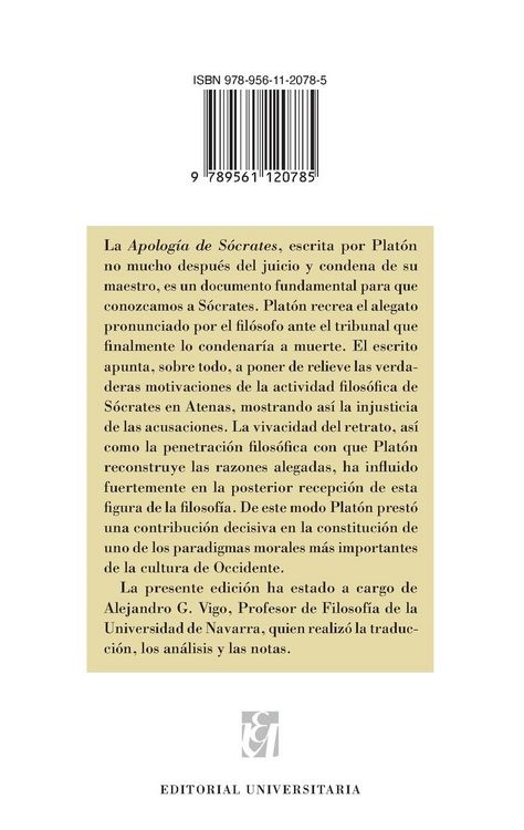 Produktbild: Apolog&iacute;a de Socrates
