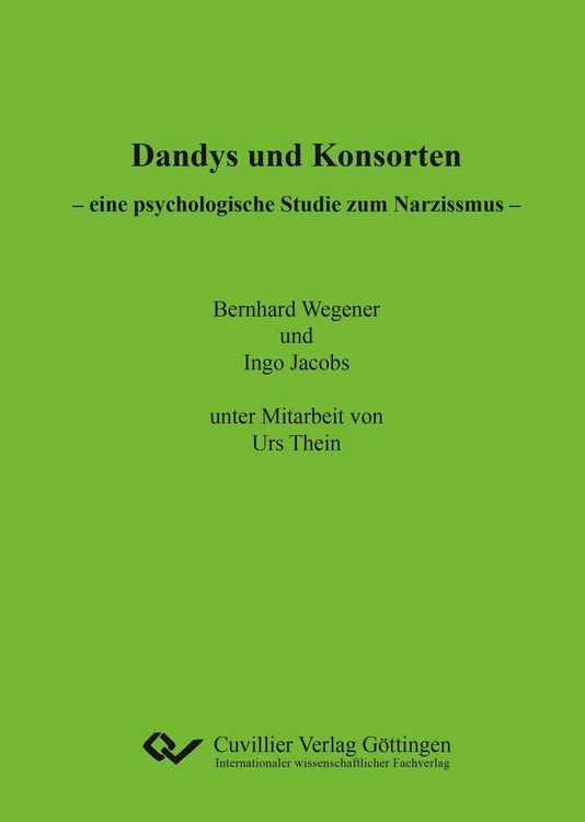 Produktbild: Dandys und Konsorten - eine psychologische Studie zum Narzissmus