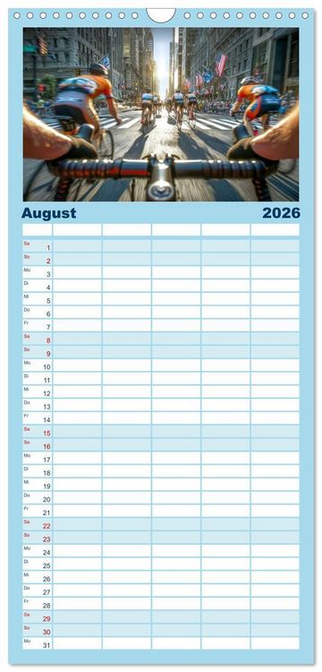 Produktbild: Familienplaner 2026 - Triathlon - Grenzen verschieben mit 5 Spalten (Wandkalender, 21 x 45 cm) CALVENDO