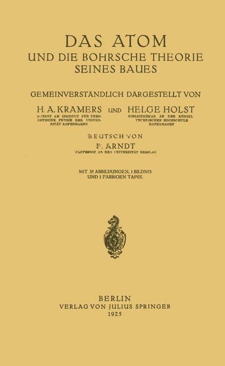 Produktbild: Das Atom und die Bohrsche Theorie seines Baues