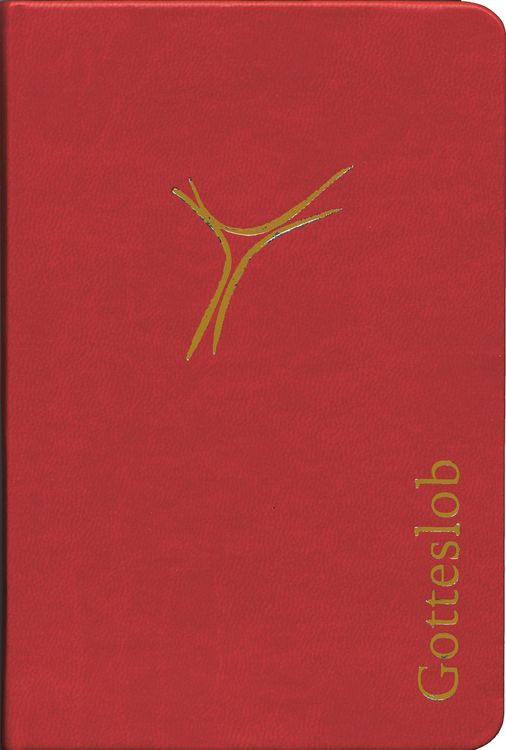 Produktbild von Gotteslobhülle Weinrot Mit Kreuz Gold (Kunstleder