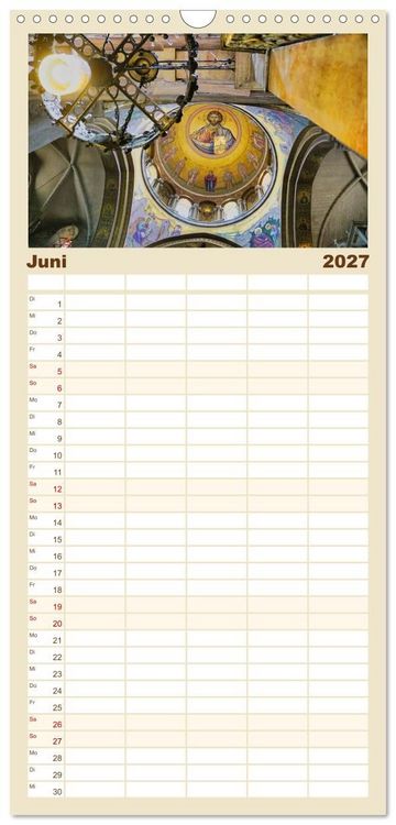Produktbild: Familienplaner 2027 - Grabeskirche in Jerusalem mit 5 Spalten (Wandkalender, 21 x 45 cm) CALVENDO