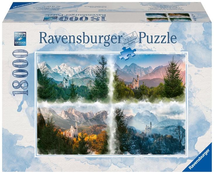 Produktbild: Puzzle Ravensburger M&auml;rchenschloss in 4 Jahreszeiten 18000 Teile