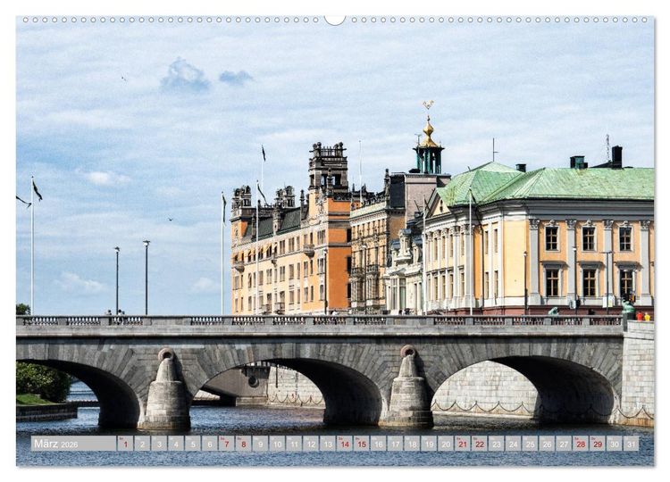 Produktbild: Stockholm - Mal anders gesehen (Wandkalender 2026 DIN A2 quer), CALVENDO Monatskalender